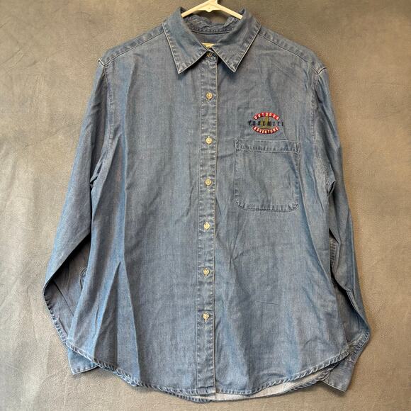 Gear For Sports Tops - Vtg Gear for Sports Womens Yosemite Denim Button Down Shirt Medium National Park